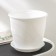 Pot for flowers with the Podon Venice, 5.5 l, d = 23 cm, white color