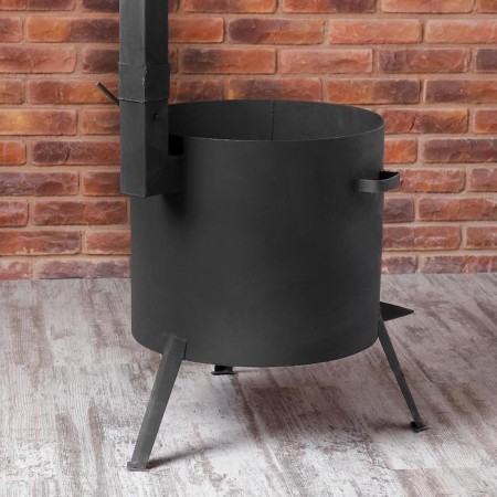 Bake under a cauldron 22 l d = 46 cm, with a chimney, with a door-11