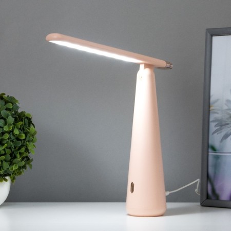 Table lamp "Strike" LED 3 modes 1.5W USB pink 6.8x6.8x28.5 cm Risalux-1