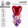 A set of balloons "Fuchsia", foil, latex, 9 pcs.
