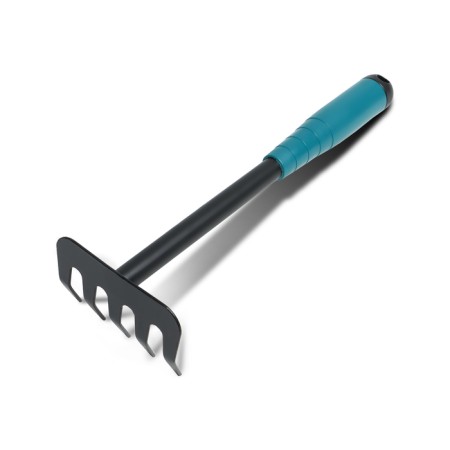 Grave is small, straight, 5 teeth, length 28.5 cm, metal, plastic handle, Greengo-5