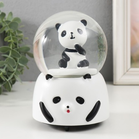 Souvenir Polystone Water Ball Music "Panda" spins 15x10x10 cm-1