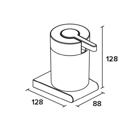 Liquid soap dispenser suspended CUT506-1
