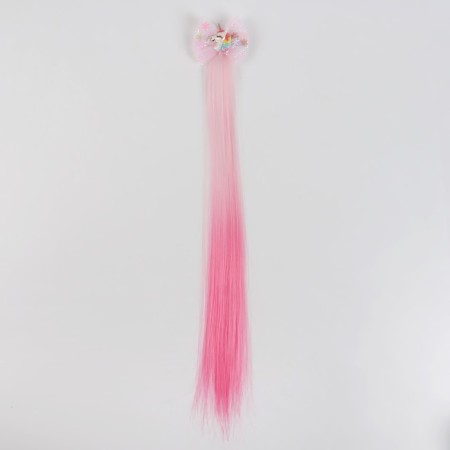Local Locom "Bow", straight hair, on a hairpin, 32 cm, color mix-2