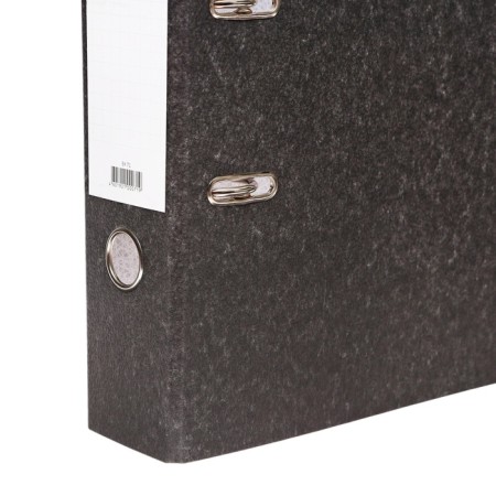 A4, 70 mm reception folder, Erichkrause Basic, collected, marble, label on the spine, gray, capacity of 450 sheets-2