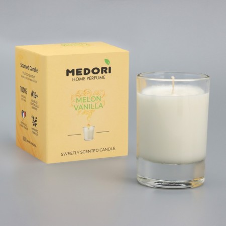 Свеча ароматическая в стакане MEDORI "Melon Vanilla", дыня и ваниль-2