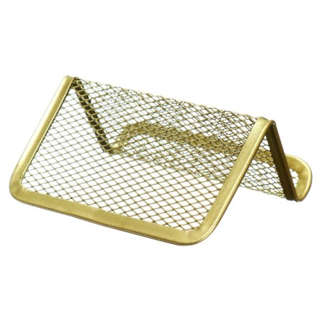 Calligrata business cards, mesh, metal, gold-1