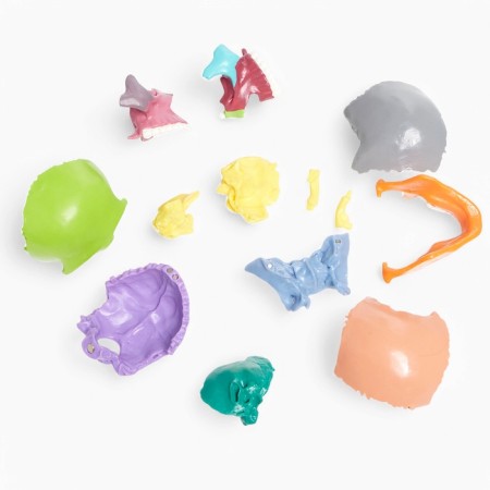 Mettle of the "Human Skull" multi -colored collapsible, 14*10*11cm-9