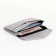 Women's wallet on the button, gray color