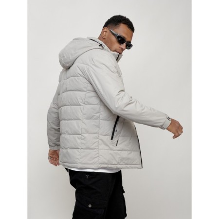 Male spring jacket, size 56, light gray color-10