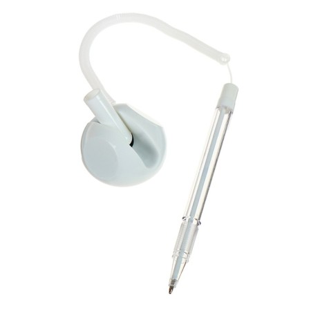 Ballic handle 0.5 mm on the stand "Stop" with Velcro and cord, blue rod, white body-1
