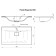 Paola Elegante sink, half -vested, 80 cm, rectangular