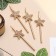 Set of candles for the cake, 4 pcs "Brilling stars", champagne