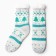 Women's socks with fur inside "Christmas tree", gray color, size 36-40