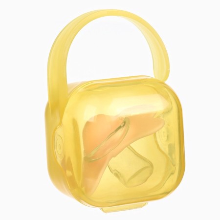 A container for storing and sterilizing children's nipples and dummy, yellow color-5
