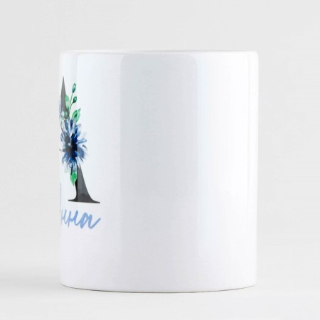 Ceramic mug "A - Anna", 320 ml, white color-1