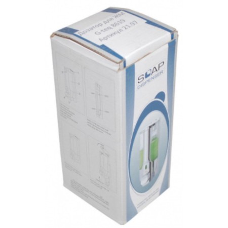 Liquid soap dispenser 8619, 0.38 l, plastic, chrome