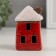 Souvenir Ceramics "Red House with a White Roof" 5.4x4.3x8.5 cm