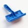 Puchoderma semicircular small with drops, 8.5 x 13 cm, blue