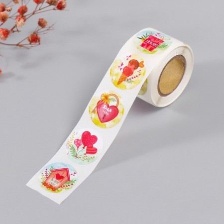 Stick Paper "Love" d = 2.5 cm 252 pcs in roll-1