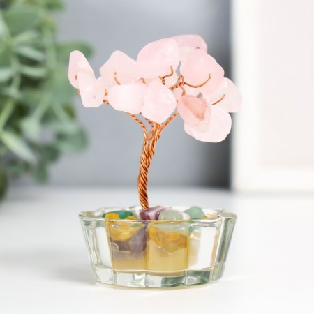 Souvenir "Cash tree in glass" 18 stones 8.5x5x5 cm-1