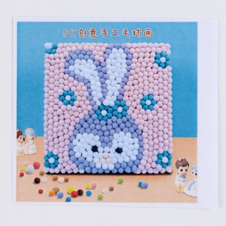 Application with pompom "Bunny" size - 20 × 20 cm, glue 30 ml-4