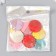 Decor for creativity wood "Circle with golden net" MIX 3x3x0.5 cm