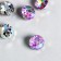 Buttons Plastic for creativity 1 Process "Ball Golography. Lilac" set 12 pcs d = 1.2 cm