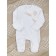 Combiason with zipper children's fashion, height 86 cm, milk color