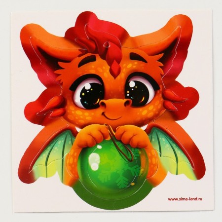 Set for creativity. Fluffy toy "Dragon with a ball"-3