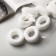 Hair elastic band "Mahrushka" (set 12 pcs) wide classic, 7x2 cm, white