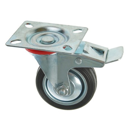 Wheel for transport carts, d = 75 mm, on the site, with a stop