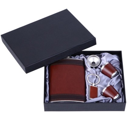 Gift set 5 in 1 "Gorky Chocolate": flask 270 ml, 2 glasses, funnel, keychain 5 x 23 x 17 cm 11