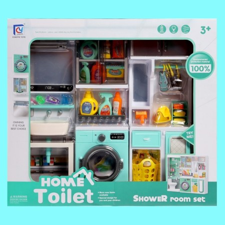 A set of furniture for dolls "Bathroom": a bathroom, decent, dressing room-22