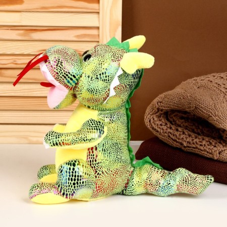 Soft toy "Dragon", 27 cm, green color-2
