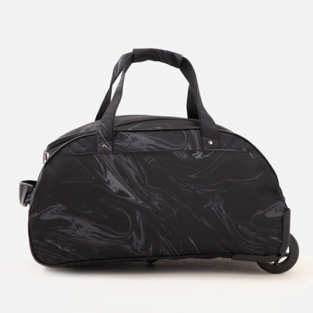 Road bag on wheels, lightning department, outer pocket, black color-1