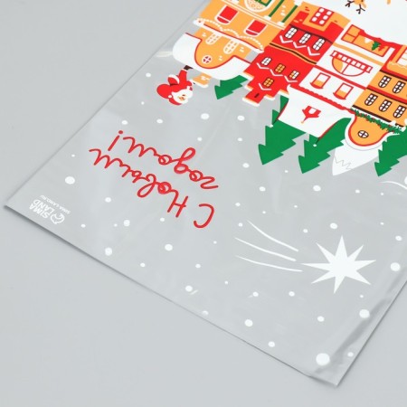 Plastic package "Happy holiday", 20 x 30 cm, new year-3