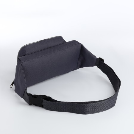 Lightning waist bag, external pocket, gray color-2