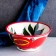 Rishtan ceramics "Granat", 18 cm, large, multi -colored