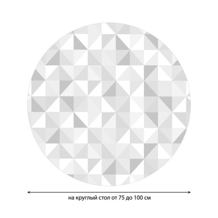 The tablecloth “Marble pattern”, round, oxford, elastic band, size 120x120 cm, diameter 75-100 cm-1