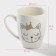 Porcelain share mug "Princess Myu", 350 ml, white color