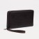 Male purse with lightning, department for bills, for cards, for coins, brown color