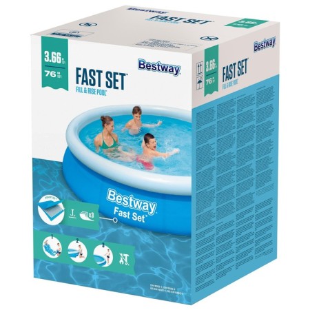 Бассейн надувной Fast Set, 366 х 76 см, от 6 лет, 57273 Bestway-4