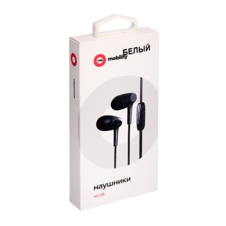 Headphones Mobility MT-25, vacuum, microphone, 105 dB, 16 Ohm, 1.2 m, white-3