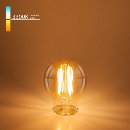 Filament LED lamp Elektrostandard, Classic F, 60x60x105 mm, 8W, E27, 1000lm, 3300k