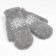 Women's mittens, gray color, size 7-8