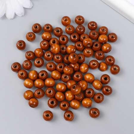 Beads for creativity wood "natural" set 30 g 1x1 cm-1