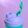 Sports shaker with a bowl for protein, purple-blue, 500 ml