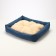 An animals bed, 60*50*15 cm, martial, synthetic winterizer, temptation. fur, blue