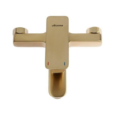 Accoona A63126AW bath mixer, single -leaf, pour 149 mm, shower set, gold-1